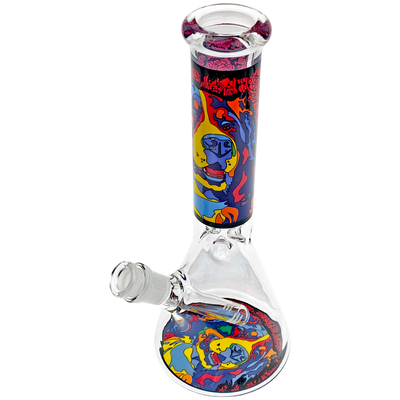 10" Dog Stained Glass Decal Beaker - view 8