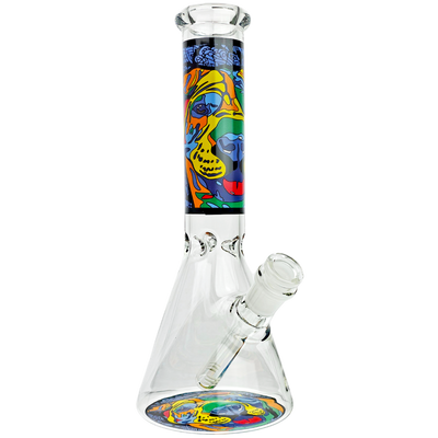 10" Dog Stained Glass Decal Beaker - view 9