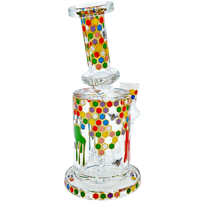 6" Rainbow Bee Decal Rig - lifestyle shot