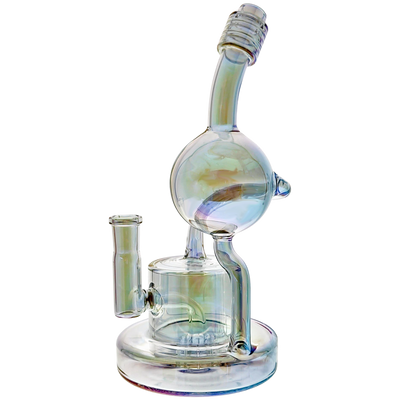 9.5" Iridescent Orb Puck Base Recycler (one off)