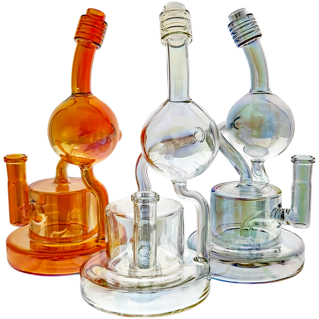 9.5″ IRIDESCENT ORB PUCK BASE RECYCLER