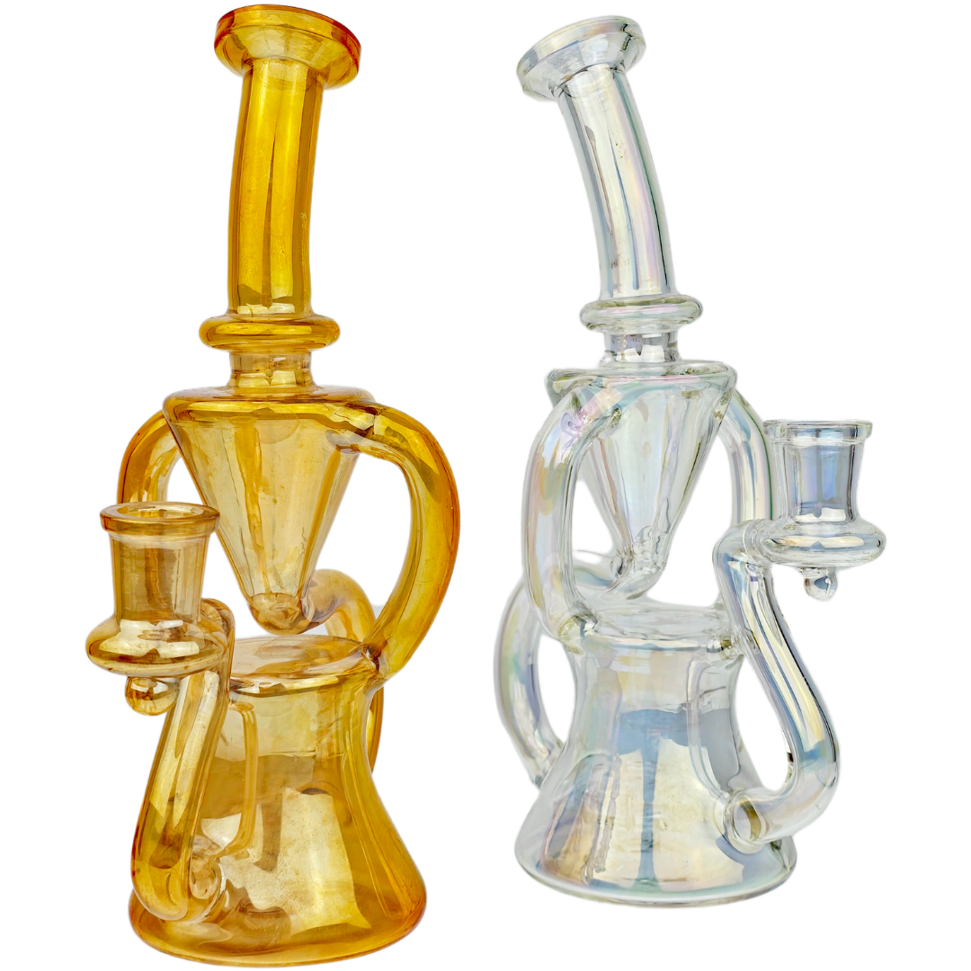 7.5″ IRIDESCENT DOUBLE UPTAKE RECYCLER