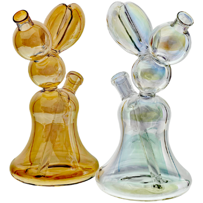 8" Iridescent Balloon Dog Hourglass Flask Rig - photo 2