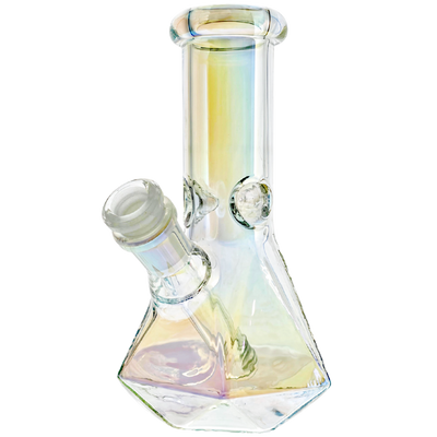 6.5" Iridescent Geometric Beaker