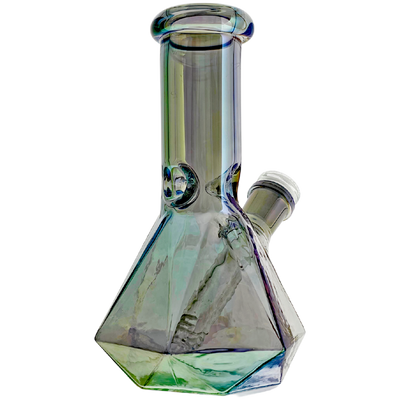 6.5" Iridescent Geometric Beaker
