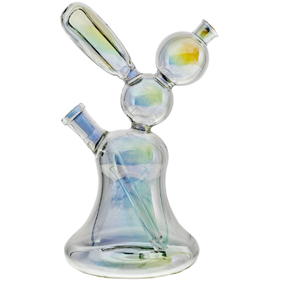 8" Iridescent Balloon Dog Hourglass Flask Rig - photo 4