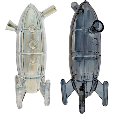 6.5″ IRIDESCENT SCULPTED ROCKET JOINT BUBBLER