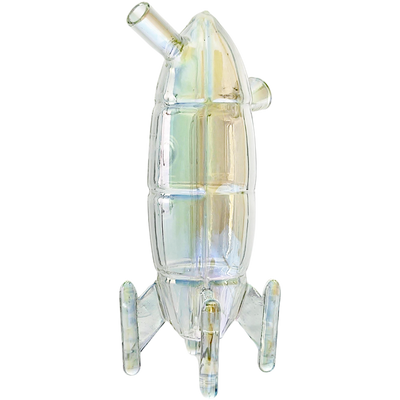 6.5″ IRIDESCENT SCULPTED ROCKET JOINT BUBBLER
