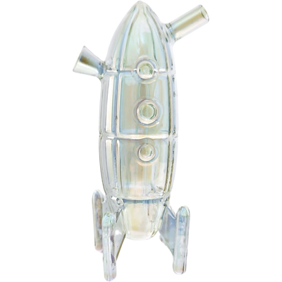 6.5″ IRIDESCENT SCULPTED ROCKET JOINT BUBBLER