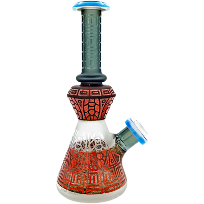 9" Two-Tone Tribal Sandblast Mini Beaker - additional view
