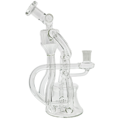 8.5" Clear Worm Hole Double Uptake Double Cone Drain Recycler - photo 4