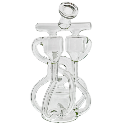 8.5" Clear Worm Hole Double Uptake Double Cone Drain Recycler - photo 7