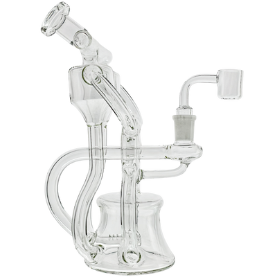 8.5" Clear Worm Hole Double Uptake Double Cone Drain Recycler - photo 6