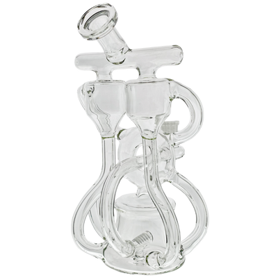 8.5" Clear Worm Hole Double Uptake Double Cone Drain Recycler - photo 3