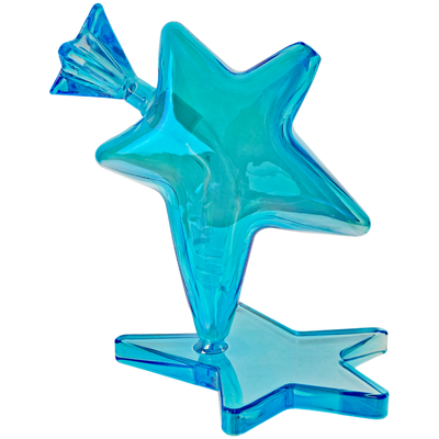 6.5" Iridescent Star Bong w/ Color Matching Star Flower Bowl
