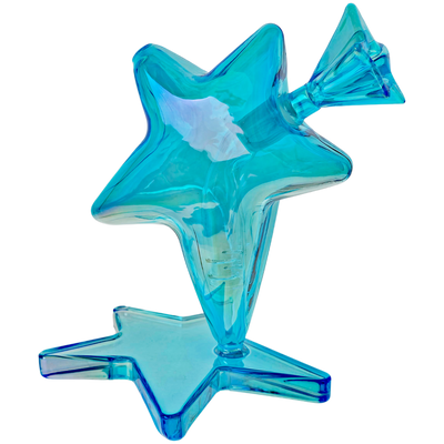 6.5" Iridescent Star Bong w/ Color Matching Star Flower Bowl