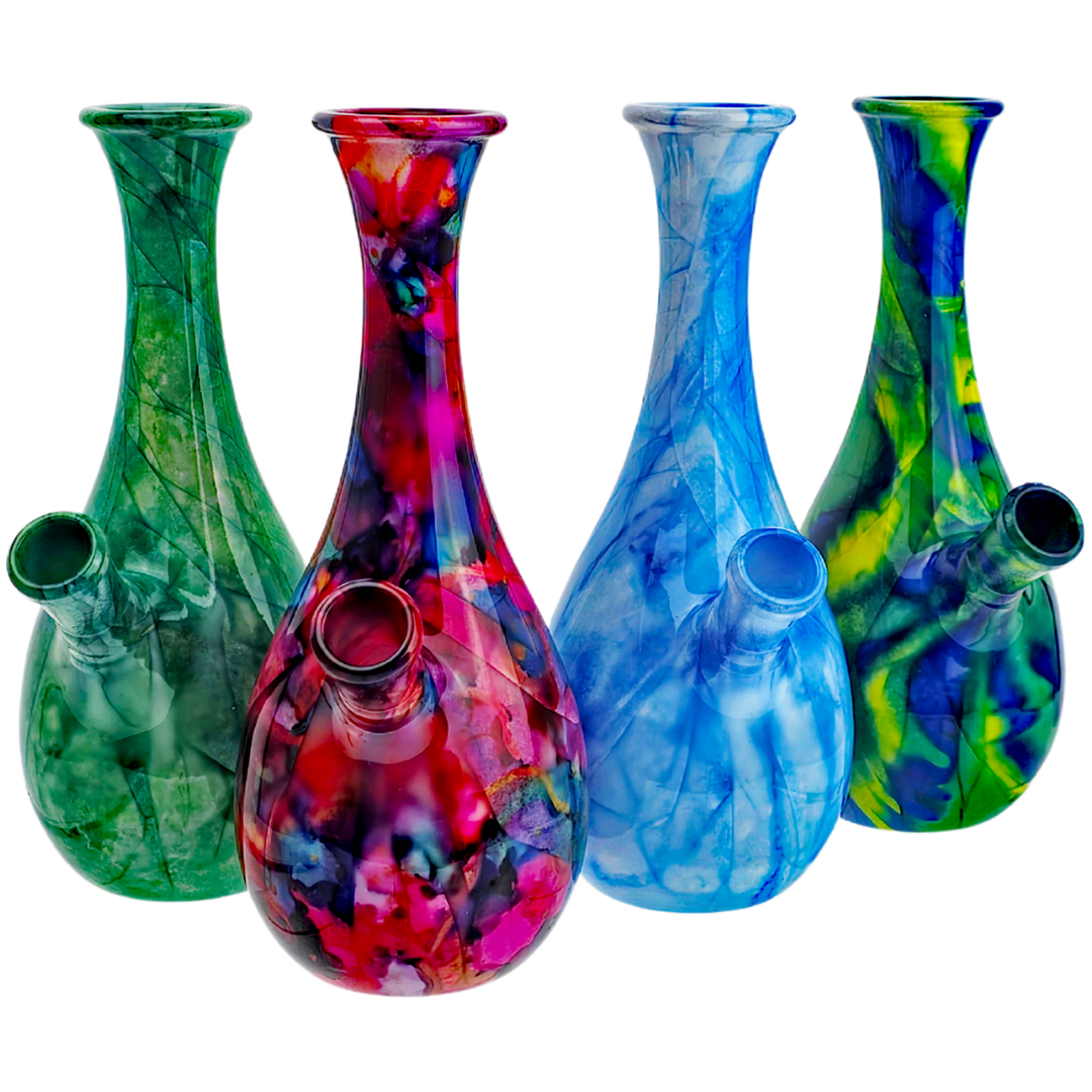 7" Watercolor Style Glass Vase Rig