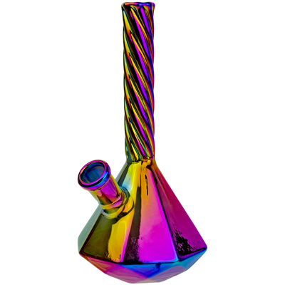 7″ IRIDESCENT TWIST NECK GEOMETRIC RIG
