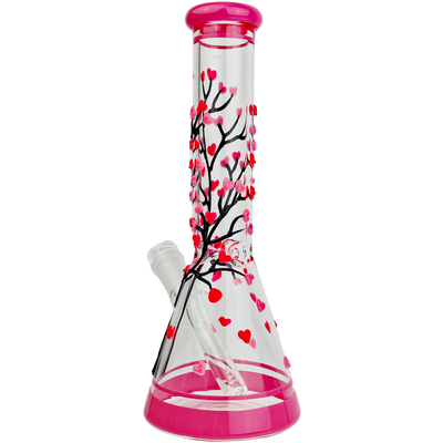 10" Heart Tree Glass Accent Beaker - photo 2