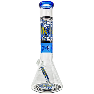 14" 7mm Thick Wigwag Decal Beaker - additional view