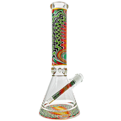 16" Decal Wigwag w/ Matching Downstem & Thick Base Beaker