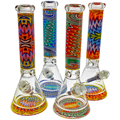 16" Decal Wigwag w/ Matching Downstem & Thick Base Beaker