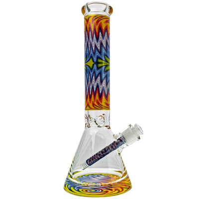 16" Decal Wigwag w/ Matching Downstem & Thick Base Beaker