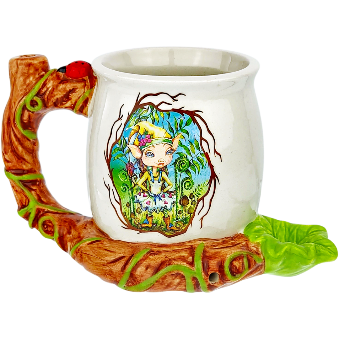 5″ LINDA BIGGS FAIRY MUG HAND PIPE