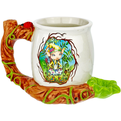 5″ LINDA BIGGS FAIRY MUG HAND PIPE