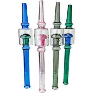 7" Glass Mushroom Nectar Straw