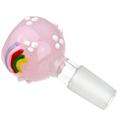 2.5" 14mm Rainbow in the Clouds Flower Bowl - alternate angle