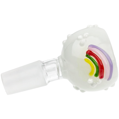 2.5" 14mm Rainbow in the Clouds Flower Bowl - close-up view