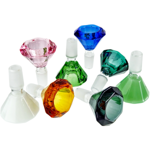 2.5″ 14MM THICK COLOR DIAMOND FLOWER BOWL