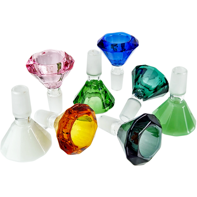 2.5″ 14MM THICK COLOR DIAMOND FLOWER BOWL