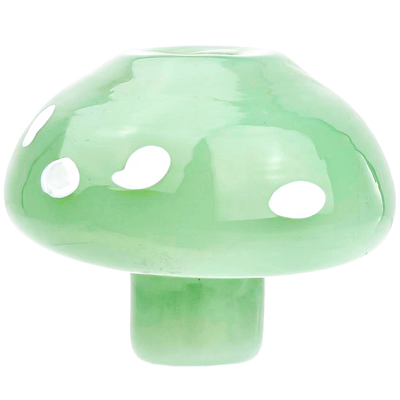 Mushroom carb cap shown with packaging and color options