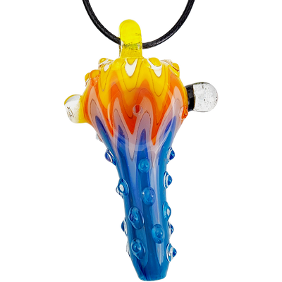 3″ WIGWAG PIPE PENDANT W/ CLEAR DOTS