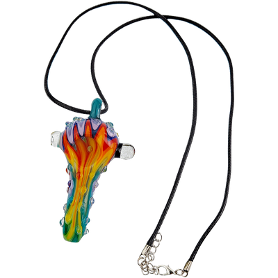 3″ WIGWAG PIPE PENDANT W/ CLEAR DOTS