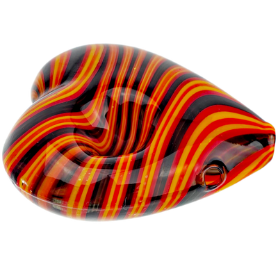 3.5" Vac Stack Line Swirl Heart Hand Pipe - photo 6