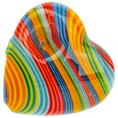 3.5" Vac Stack Line Swirl Heart Hand Pipe - photo 4