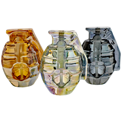 3.5" Iridescent Grenade Hand Pipe