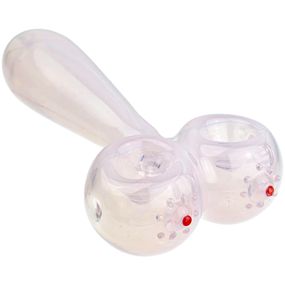 4.5" Double Bowl Titty Hand Pipe - detail view