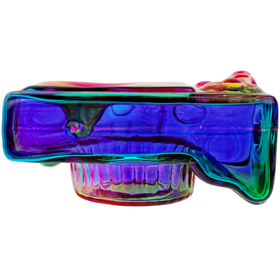 4" Neon Two-Tone Camera Glass Hand Pipe