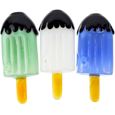 4″ ICE CREAM POPSICLE GLASS HAND PIPE