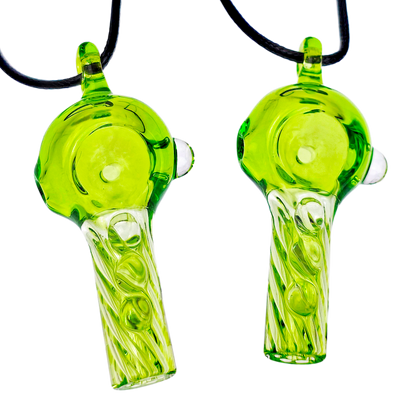 3" Neon Color Twisted Mouthpiece Pendant Pipe - photo 6