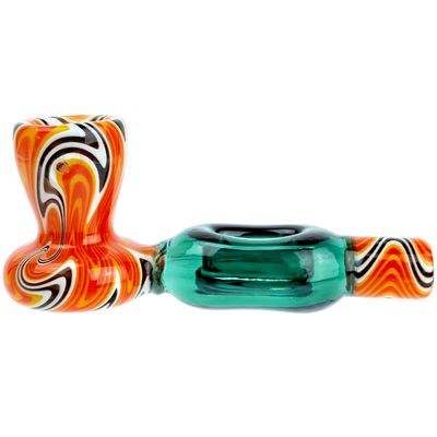 4.5" Wigwag Mouth & Bowl w/ Hollow Donut Body Hand Pipe - photo 3