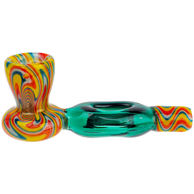 4.5" Wigwag Mouth & Bowl w/ Hollow Donut Body Hand Pipe - photo 5