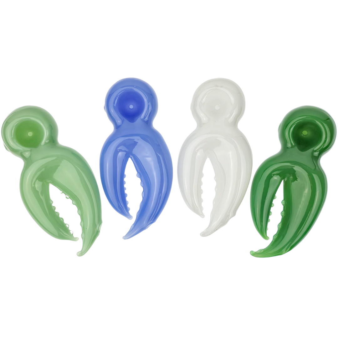 4″ CRAB CLAW GLASS HAND PIPE