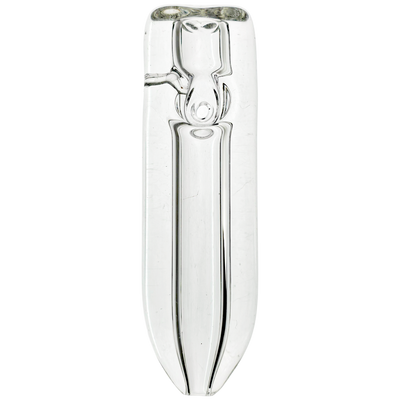 4" Clear Square Thick Hand Pipe