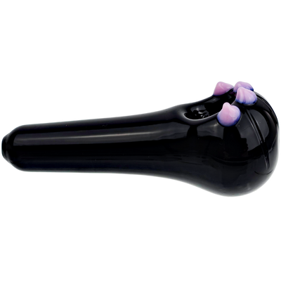 4" Glass Cat Paw Hand Pipe - detail view
