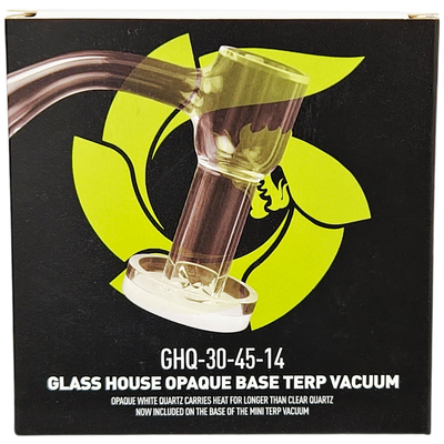 14 M 45° GLASS HOUSE OPAQUE BASE TERP VACUUM BANGER by Quartz